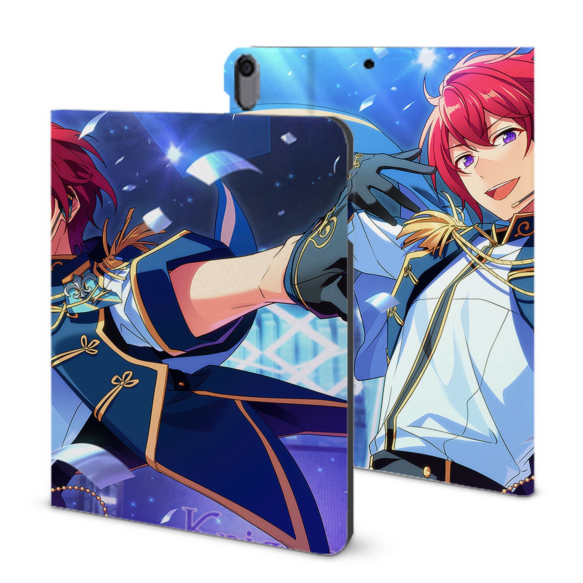 （画像用） あんさんぶるスターズ! Ensemble Stars IPad ケース ブック型 PUレザー TPU 耐衝撃 軽量 薄型 ペン収納なし 全面保護 IPad 各モデル対応